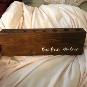 Wooden makeup brush Holder